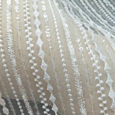 Beautiful Stripe Embroidery lace fabric with sequin This is a new style in high quality. Great for wedding dress, evening gown, Costume, cocktail dress Color: Ivory Width - 51 inches, Length - 40 inches (1M) Wholesale acceptable, please convo me Shipping Time: United Sates: 10-15 working days United Kingdom:10-15 working days Canada: 10-15working days Australia: 10-15 working days Asia:4-8 working days Europe: 10-20 working days need express mail service , please contact us Geometric Lace, Beaded Lace Fabric, Bridal Lace Fabric, Tulle Flowers, Embroidered Lace Fabric, Alencon Lace, Bridal Fabric, Wedding Dress Fabrics, Lace Bridal Gown