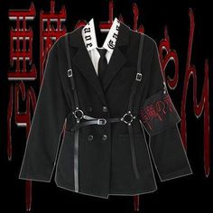 Material: Polyester 
Color: Black 
Size: M-L 
Sku:?CO66921 Gothic Suit, Great Coat, Shirt Tie, Cool Jackets, Suits Coats, To My Daughter, Knit Top, Women's Blazer, Cool Outfits