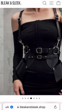 Leather Corset Belt - Statement Piece Edgy Party Harness With Straps, Gothic Party Harness With Straps, Luxury Black Corset For Night Out, Gothic Fitted Harness For Party, Gothic Corset Belt With Straps For Party, Punk Style Party Harness With Belt, Edgy Black Harness For Night Out, Punk Party Harness With Belt, Black Fitted Gothic Harness