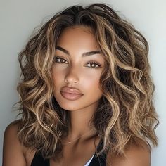 15 Hair Color Ideas for Brunettes: Must Try Hair Color Ideas For Spanish Women, Highlights For Light Brown Curly Hair, Dark Skinned Hair Color Ideas, Dark Brown Hair With Blonde Highlights Black Woman, Long Bronze Hair, Hair For Latinas Color, Chocolate Roots With Blonde Hair, Caramel Melt Hair, Brown Tips Hair