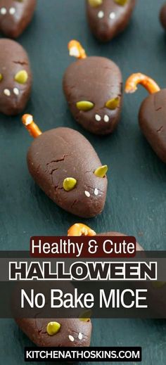 healthy and cute halloween no bake mice