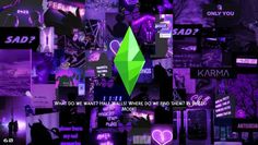 purple and green collage with the words what do we want to have when we're