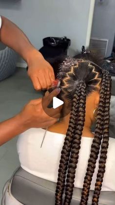 STYLIST 👸🏽 on Instagram: "Box Braids with a twist 🙌🏾 

- Hair provided 

#fyp #explorepage #hairstylist #fy #fyp #viral #explore #foryou #braider" 4 Plaits Hairstyles, Medium Box Braids With Curls, 4 Plaits, Egirl Hairstyles, Box Braids With Curls, Box Braids With Curly Ends, Braids With Curly Ends, 2 Braids, Medium Box Braids