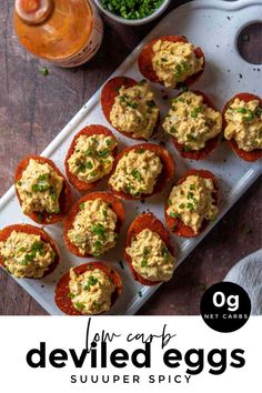 an image of deviled eggs on a tray