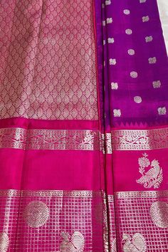 Pure venkatagiri silk saree with beautiful silver peacock and lotus motifs .Blouse piece included. Falls and pico done. Wedding Chanderi Saree With Peacock Design, Festive Art Silk Saree With Peacock Design, Diwali Art Silk Saree With Peacock Design, Festive Banarasi Silk Saree With Peacock Design, Chanderi Dupatta With Peacock Design For Festivals, Diwali Chanderi Traditional Wear With Peacock Design, Bollywood Style Festive Saree With Peacock Design, Chanderi Traditional Wear With Peacock Design For Festivals, Bollywood Style Saree With Peacock Design For Festive Occasions