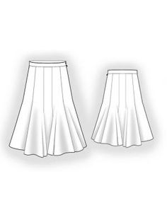 Gore Skirt, Classy Skirts, Flat Drawings, Skirt Sewing, Skirt Tutorial, Flat Sketches