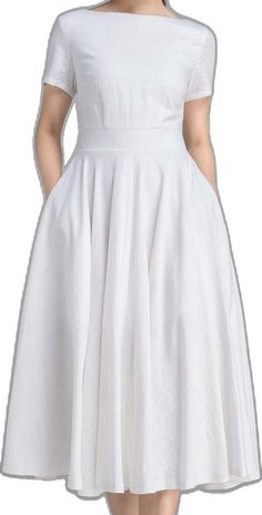 Wedding Dress Short Sleeve, White Dress Women, Simple Wedding Dress Short, Style Summer Dress, Wedding Dress Short, Simple Wedding Dress, Cotton Linen Dresses, Medieval Dress, Linen Midi Dress