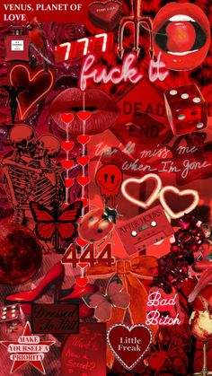 a collage of valentine's day items with the words i love you in red