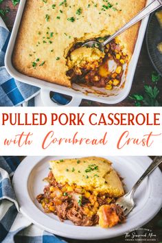 pulled pork casserole with cornbread crust