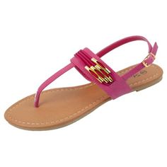 Pink Adjustable T-strap Sandals, T Strap Flats, Flats Sandals, Stylish Sandals, Artificial Leather, T Strap, Leather Top, Flat Sandals, Gender Female