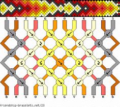 the pattern is shown with different colors and sizes