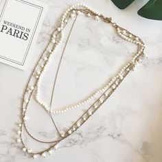 Brand New Without Tag. Never Worn. Four Layers Necklace. Length Approx 80cm. No Trade No Lowballing Offers!!! White Multi-strand Clavicle Chain Necklace, White Multi-strand Layered Necklace With Pearl Chain, White Multi-strand Layered Pearl Necklace, White Multi-strand Beaded Chain Necklace, Boutique Jewelry, Ladies Boutique, Layered Necklaces, Womens Jewelry Necklace, Jewelry Necklaces