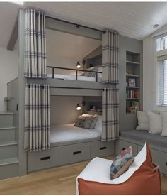 a room with bunk beds in it on instagram