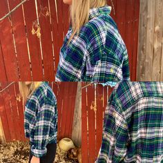 Oversized green flannel with bedazzled sleeves. Perfect for fall! Size: medium/large (fits better as oversized) Model: 5'9 Hand wash only Green Cotton Flannel Shirt For Spring, Spring Green Cotton Flannel Shirt, Green Casual Flannel Tops, Green Cotton Flannel Shirt For Winter, Oversized Plaid Cotton Flannel Shirt, Winter Green Cotton Flannel Shirt, Green Relaxed Fit Flannel Shirt For Fall, Cozy Plaid Flannel Shirt, Acid Wash Shirt