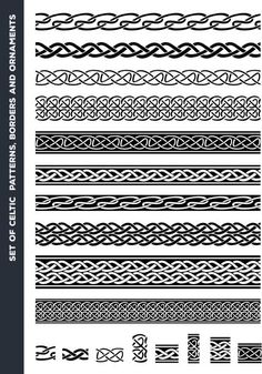 a set of different types of decorative lines