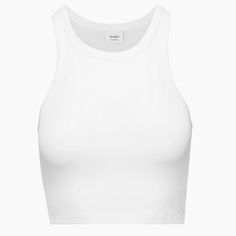 Size: Small Colour: White New With Tags White Fitted Basic Tank Top, Tank Top White, White Fitted Short Tank Top, Basic White Cropped Tank Top, White Ribbed Crop Top Tank, White Compressive Seamless Tank Top, Summer Tank Tops, White Summer