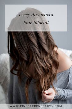 Every Day Waves Hair Tutorial | Pine Barren Beauty | how to curl your hair, loose waves hair tutorial, hair goals, hair vibes Hair Loose Waves, Loose Waves Hair Tutorial, Black Hair Curls, Wavy Hairstyles Tutorial, Hair Curling Tutorial, Curl Your Hair, Tutorial Hair, Waves Hair, Curls For Long Hair