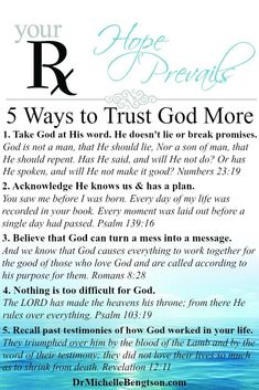 the 5 ways to trust god more