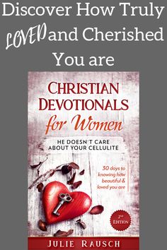 a book cover with the title christian devotions for women, and an image of a heart