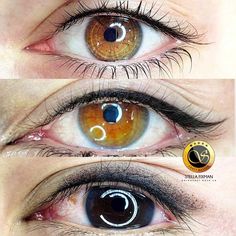 Best Permanent Eyeliner Styles for Each Eye Shape (2022) - PMUHub Smokey Eye Permanent Eyeliner, Perminant Eyeliner, Eye Permanent Makeup Eyeliner, Permanent Top Eyeliner, Permanent Eyeliner Tattoo Ideas, Smokey Permanent Eyeliner, Dusty Eyeliner Tattoo, Eye Lid Tattoos, Tattoo Eyeliner Styles