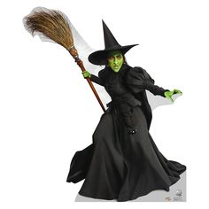 WICKED WITCH OF THE WEST The Wizard of Oz Lifesize Cardboard Cutout Standup Standee - Front Wicked Witch Costume, Villains Party, Halloween Skirt, Elvira Mistress Of The Dark, Evil Witch