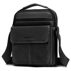 PRICES MAY VARY. High Quality Leather Material: COSCOOA men's leather shoulder bag is made of high quality genuine cowhide leather, durable fabric lining, durable zippers and hardware. Elegant design, perfect finish and soft touch. Convenient Multi-Pocket Crossbody Bag: It has 8 pockets in total and 1 interior zipper pocket, enough space for 11 inch iPad, tablet, cell phone, wallet, passport, credit card, bottles water, money, notebooks, etc. Large Capacity Men's Travel Organizer Bag: its size is about 22 x 7 x 26 cm or 8.6 x 2.75 x 10.2 inches (Length x Width x Height), light weight about 480 grams only. Perfect size to hold your daily items such as laptop, tablet, 11 inch iPad, books, cell phones, wallet, keys, power banks, etc. Men's Bag with Multiple Carrying Styles: It has an adjustab Leather Portable Crossbody Shoulder Bag, Portable Leather Crossbody Shoulder Bag, Portable Leather Chest Bag For Travel, Portable Leather Crossbody Chest Bag, Leather Crossbody Chest Bag, Portable Leather Shoulder Bag For Business, Leather Satchel Chest Bag, Portable Leather Satchel Chest Bag, Business Leather Shoulder Bag With Mobile Phone Pocket