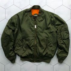 Great Condition, Sleek Style Bomber Jacket. Dotson The Small End Despite Being Medium. Pilot Style Fall Outerwear For Streetwear, Pilot Style Outerwear For Fall Streetwear, Olive Military Style Outerwear For Streetwear, Police Jacket, Leather Varsity Jackets, Jean Jacket Men, Style Reference, Distressed Jean Jacket, Boy Aesthetic