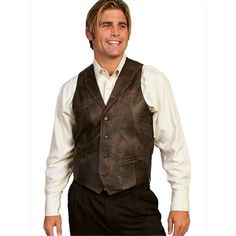 FeaturesWhipstitchleatherlapelvestTwofrontweltpocketswithwhipstitchtreatmentOneinsidepocketAcetateliningCollectionLeatherGenderMenSizeMediumColorBrownBuffMaterial100%LeatherMadeInIndiaItemWeight0.95lbs. Mens Leather Western Vest, Adventurer Style, Western Vests, Cowboy Fit, Caiman Boots, Cowboy Clothes, Cowboy Vest, Flannel Vest, Leather Vests