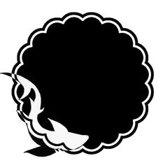 a black and white silhouette of a woman's head with an afro hairstyle