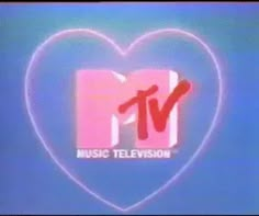 the tv logo is displayed in front of a heart