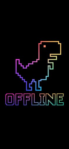 an image of the word oppline on a black background with colorful pixeles