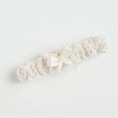 Ivory Satin Wedding Garter w/ Textured Beading | The Garter Girl Adjustable Bridal Accessories For Ceremony, Adjustable Lace Bridal Accessories For Ceremony, Adjustable Lace Bridal Accessories For Wedding, Adjustable Cream Bridal Accessories As Gift, Adjustable Cream Bridal Accessories For Ceremony, Wedding Garters, Perfect Bride, Wedding Garter, Bride Gift