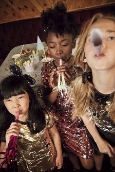 Christmas Editorial, Holiday Party Kids, Glittery Dress, Christmas Campaign, Pink Sequin Dress, Party Photoshoot, Christmas Shoot, Kids Christmas Party, Holiday Campaign