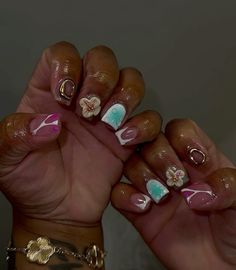 Tropical Acrylic Nails, 3d Overlay, Overlay Nails, Girly Acrylic Nails, Short Square Acrylic Nails, Exotic Nails, Long Acrylic Nails Coffin