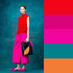 Pink Color Combination, Color Palette Design, Colourful Outfits, Color Swatches