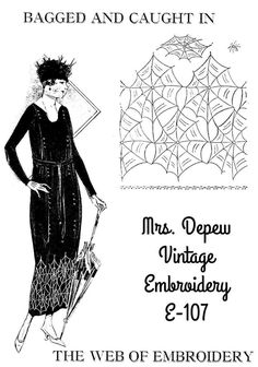 an advertisement for the webb and caugh in mrs depew's vintage embroidery