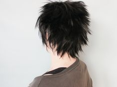 Black Spiky Hair, Short Black Wig, Short Black Wigs, Short Spiky Hairstyles, Shaggy Short Hair, Spiky Hair, Pieces Men, Black Wig, Messy Hair