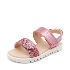 Summer Glitter Ankle Strap Sandals, Glitter Ankle Strap Sandals For Summer, Pink Glitter Sandals For Summer, Spring Synthetic Sandals With Glitter Accents, Spring Sandals With Glitter Accents, Pink Glitter Sandals For Spring, Spring Glitter Ankle Strap Sandals, Spring Ankle Strap Sandals With Glitter, Summer Open Toe Sandals With Shimmer