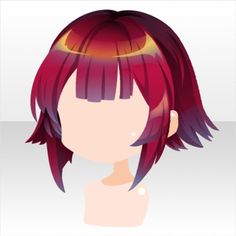 an anime character with red hair and bangs