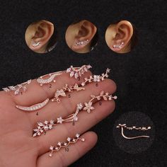 Buying Option:- $14.99 for Single Piece- $19.99 for a Pair (you can choose 2 different earrings)- $24.99 for 3 Pieces (you can choose 3 different earrings)- $29.99 for 2 Pairs (you can choose 4 different earrings)- $34.99 for 5 Pieces (you can choose 5 different earrings)- $39.99 for 3 Pairs (you can choose 6 different earrings)- $41.99 for 6 Pieces Mix-Matching (you can mix 6 different SKU earrings)*Comment your option of patterns and color on ""Personalization"" ----------- DESCRIPTIONS ------ Ear Jacket Earring Gold, Flower Ear Cuffs, Crystal Ear Cuff, Gold Ear Jacket, Ear Jacket Earring, Flower Ear, Basic Jewelry, Gold Ear Cuff, Nose Rings Hoop