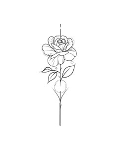 a line drawing of a flower on a white background