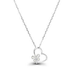 in stock Macy's Diamond White Diamond Necklace Gift, Macy's Diamond White Necklace Gift, Macy's Diamond White Necklace, Macy's White Heart-shaped Jewelry, Macy's Silver Heart Cut Necklace, Macy's Heart Cut Necklace For Gifts, Macy's Silver Heart Necklace, Butterfly And Heart, Pave Setting