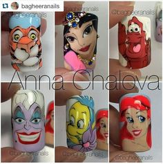 Diy Nail Ideas, Alice In Wonderland Nails, Manicure Pictures, Disney Nail Art, Frozen Nails, Luv Nails, Disney Nail