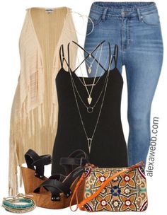 Plus Size Outfit Idea - Plus Size Boho Vest - Plus Size Fashion for Women - alexawebb.com #alexawebb Weekend Inspiration, Alexa Webb, Plus Size Bohemian, Plus Size Vests, Boho Plus Size, Plus Size Boho, Boho Vest, Fashion Boho, Plus Size Fashion For Women