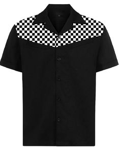 This men's button-up dress shirt is a classic piece that will add some retro flair to your wardrobe. With a striped pattern, short sleeves, and a button-down collar, this shirt is perfect for a variety of occasions including travel, parties, and even formal events. Made from 97% cotton, this shirt is both comfortable and breathable. The shirt features accents such as buttons and a vintage style that will transport you back to the 50s and the rockabilly era. Retro Button-up Formal Shirt, Retro Fitted Button-up Short Sleeve Shirt, Vintage Outfits 50s Rockabilly Style, Rockabilly Style Men, Retro Button-up Shirt With Pockets, 1950s Button Up Shirt, Retro Striped Button-up Shirt, 1950s Mens Fashion, Vintage Bowling Shirts