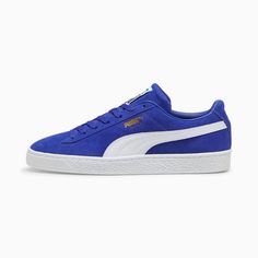 Suede Classic Sneakers, Lapis Lazuli-PUMA White, extralarge Shoe Obsession