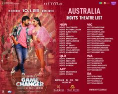 the australian movie poster for game changer, starring actors from australia and new zealand