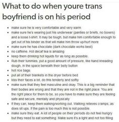 an article about what to do when your trans boyfriend is on his period