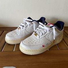 Worn Once Like New No Scuffs Or Stains Non Smoking Home No Box Air Force 1 Low, Shoes Nike, Air Force 1, Cream White, Air Force, Nike Shoes, Nike Women, Force, Like New