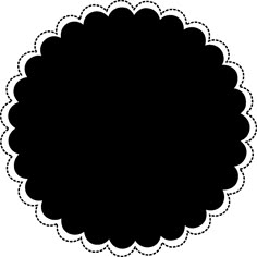 a black circle with dots in the middle